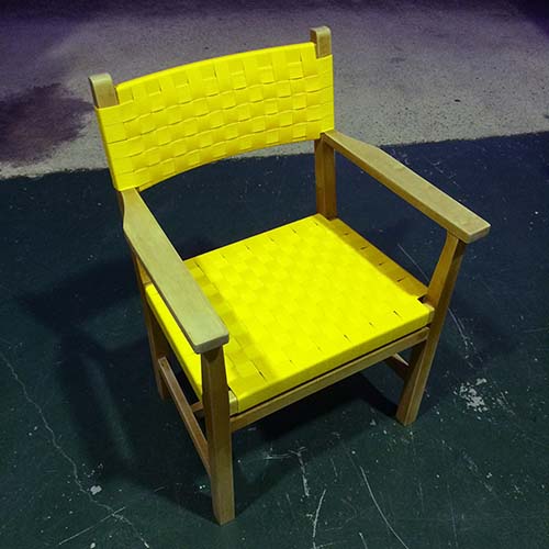 椅子の修理リメイク事例:背と座面の張り替え