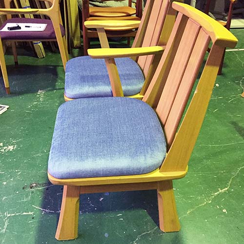 椅子修理・張り替え・塗り替え・修理リメイク事例:座面張り替え