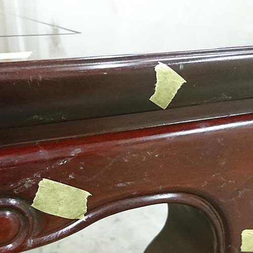 テーブル・デスク修理事例塗装傷補修