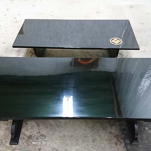 テーブルの修理事例:座卓表面の手磨き