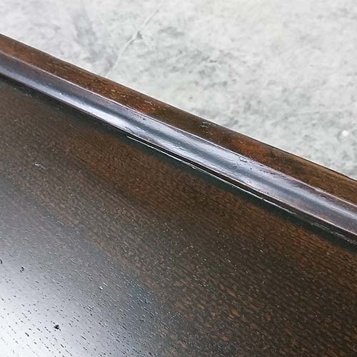 テーブルの修理事例:座卓の焦げ跡の補修・小傷の部分補修