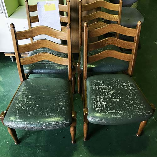 椅子やベンチの修理・張り替え・塗り替え・修理リメイク事例:座面張り替え・ウレタン交換