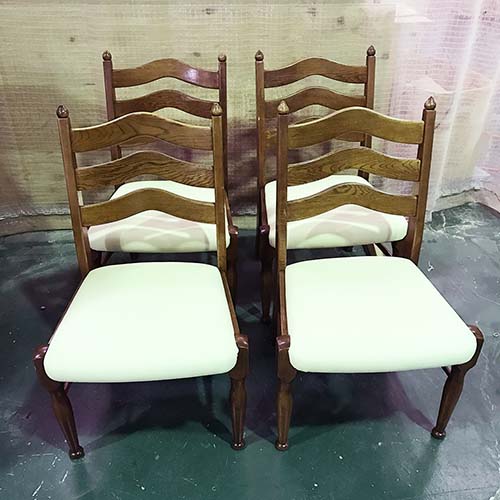 椅子やベンチの修理・張り替え・塗り替え・修理リメイク事例:座面張り替え・ウレタン交換