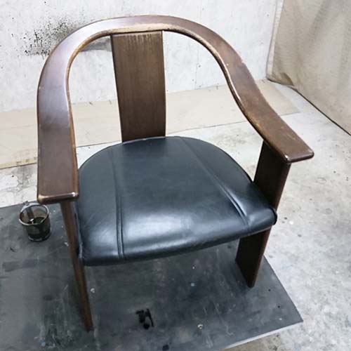 椅子やベンチの修理・張り替え・塗り替え・修理リメイク事例:部分的に塗装補修