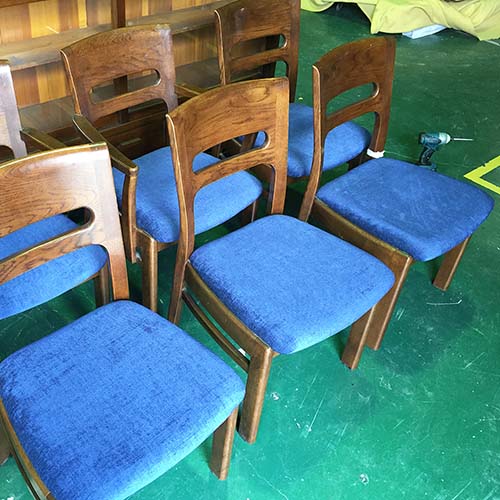 椅子やベンチの修理・張り替え・塗り替え・修理リメイク事例:座面張り替え