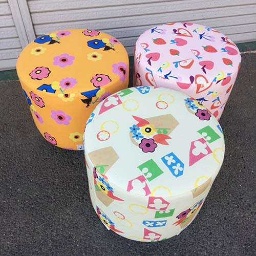 椅子の新品のリメイク:座面張り替え・フレーム塗装