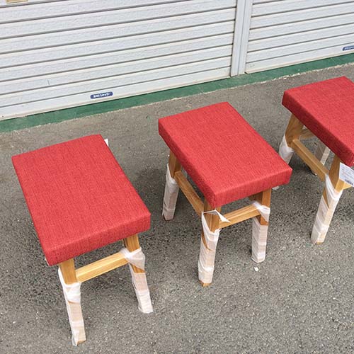 椅子の新品のリメイク:座面張り替え・フレーム塗装