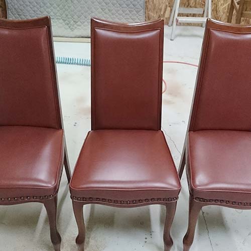 椅子の修理事例:座面・背張り替え