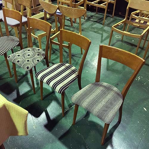 椅子やベンチの修理・張り替え・塗り替え・修理リメイク事例:座板交換・座面張り替え