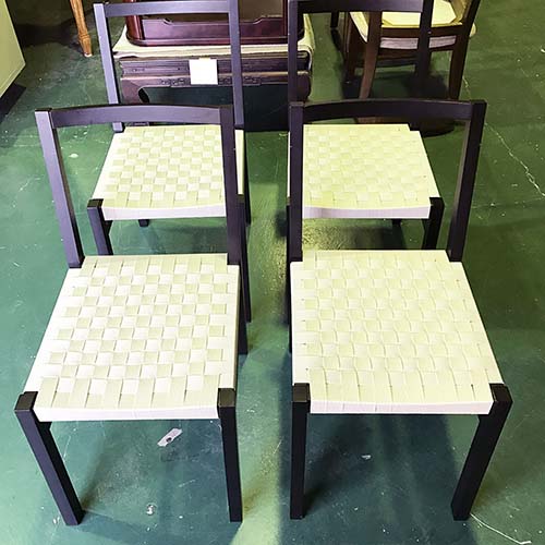 椅子やベンチの修理・張り替え・塗り替え・修理リメイク事例:座面テープ張り替え