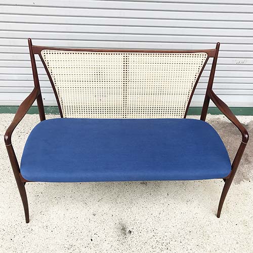 椅子やベンチの修理・張り替え・塗り替え・修理リメイク事例:籐の張り替え・座面張り替え・ウレタン入れ替え