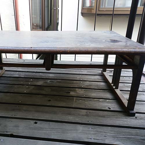 文机修理事例:ぐらつき直し・ひきだし調整・ひきだし割れ補修・外装再塗装