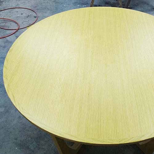 テーブルの修理事例:天板のヤケ跡補修・突板の浮き補修