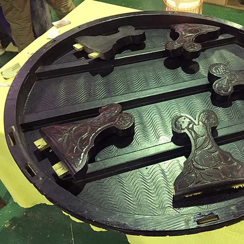 テーブル修理補修事例:脚の接着補修