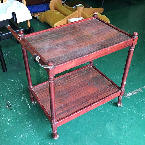 家具修理事例:ワゴン塗装補修