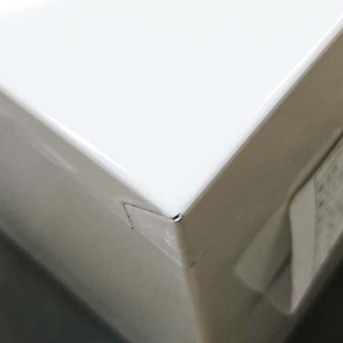 キャビネット角の打ち傷補修