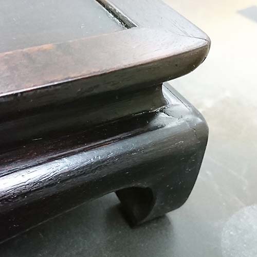 家具修理事例:飾り台の目違い部分の修理・組み直し