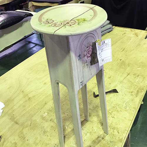 家具修理事例:花台の天板の割れ補修